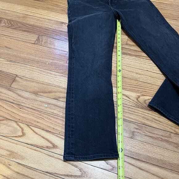 AGOLDE Stretch Riley High Rise Straight Crop Jeans in Washed Black Size 27 - Picture 7 of 9